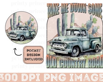 Western png - Country PNG - Country Road Sublimation File - Vintage Country Download - Retro Instant Download - Concert Sublimation Shirt