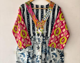 Block print Dress, Indian Cotton Dress, Cotton Indian Dress, Hand block Print Dress, Indian Block Print, Indian Dress, Hand Print Dress