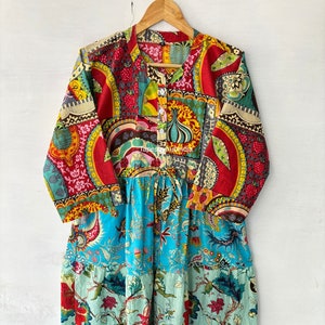 Made in India Block Print Dress, Hand Block Printed dress| Summer Dress| Printed Dress Cotton Dress| Floral print| Handmade|