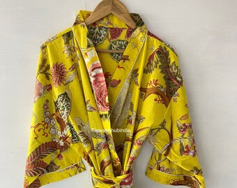 Kimono, Bath Kimono, Japanese Kimono, Animal Print Kimono, Kantha Kimono, Wrap Dress, Bridesmaid Long Kimono Dress