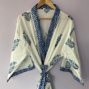 Kimono Best selling Bird Floral Print Indian Kimono Robes Kimono cardigan Beach wear Robes cotton Japanese Kimono Shower Robes
