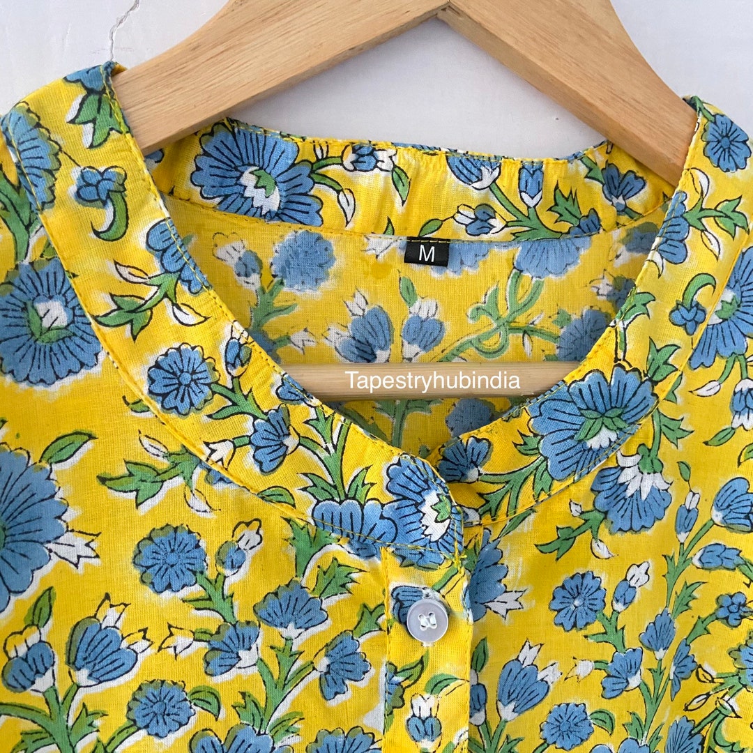Ivory Hand Block Printed Dress main image 0
