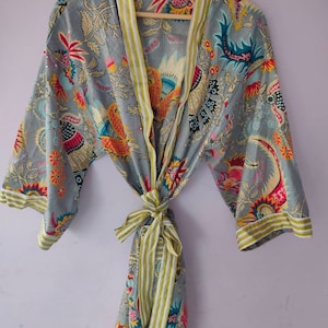 Long Shirt/ Floral Shirtdress/ Beach Cover Shirt/ Summer Women Shirt Festival Clothing, Bathrobe