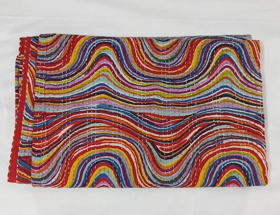 Vintage Indian Kantha quilt, Kantha bed cover , Kantha sofa cover , Kantha coach cover Kantha Bedding Kantha Blanket Throw,