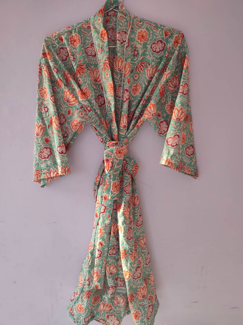 Cotton Kimono Robes for Women Indian Dressing Gown Unisex - Etsy Australia