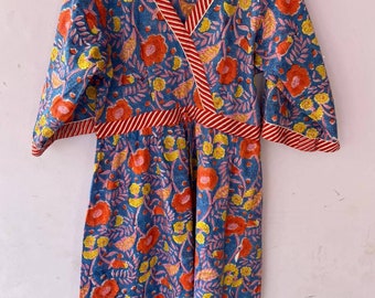 Woman's Cotton Long  dress   Kahlo Printed Caftan,Party Wear Dress,Indian Tunic, Summer Clothing,Cotton dress