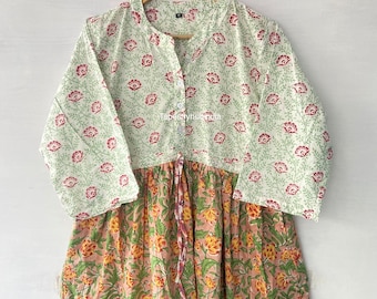New Block print  cotton   Maxi Dress , Handmade , Cotton Summer Beach Dress , Custom Dress for Women's Wear, Gift for Her