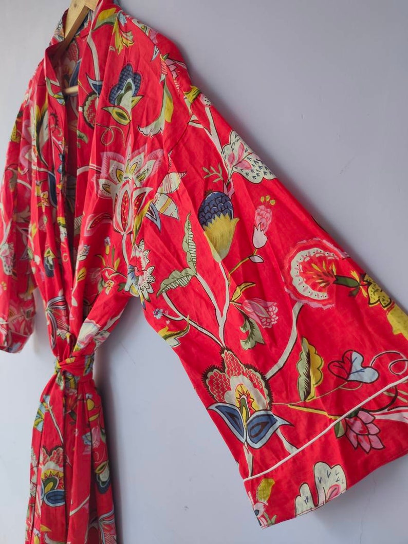 Cotton Kimono Women Wear Body Crossover Bridesmaid Dressing | Etsy