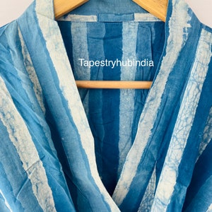 100% Cotton Indian Kimono Robe, Kimono Robe, Cotton Robe, Shower Robe, Maternity robe, Bath robe, Dressing Gown Beach wear long/Short robe