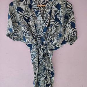 Indian Dress, Batik Cotton Dress, Caftan dress,tie-dye Indian tunic, kaftan dress, kimono, beach cover up , tunic women&#39;s kimono bhejna h