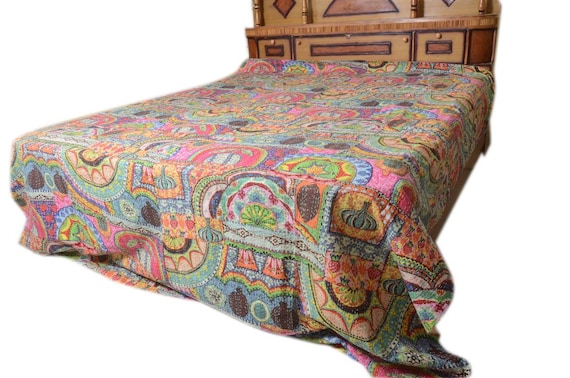 kantha quilt baby blanket kantha handmade Baby Quilt Super special vintage kantha baby quilt recycled kantha baby blanket