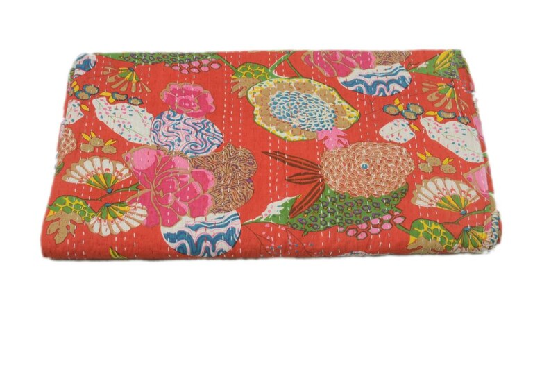 Kantha throw, Kantha bedding Kantha sofa cover Kantha quilt New Jaipur Indian Kantha bed cover