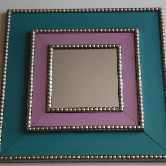 Hand Painted Wooden Wall Mirror Hand Painted Wooden Wall Mirror