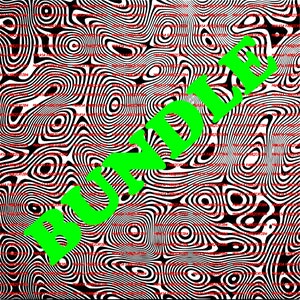 May include: A black and white abstract pattern with a green word "BUILD" written diagonally across the image.