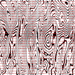 May include: Abstract black and white pattern with wavy lines. The pattern is repeated throughout the image. The text "MUKASA FABRICATION" is repeated in red throughout the image.