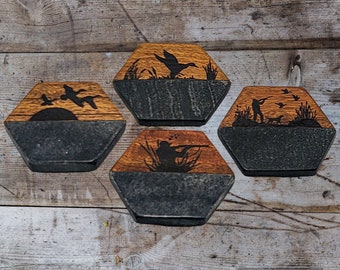 Wood & Marble Nature Coasters