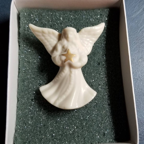 Vintage Lenox Pin Angel Holding Gold Star