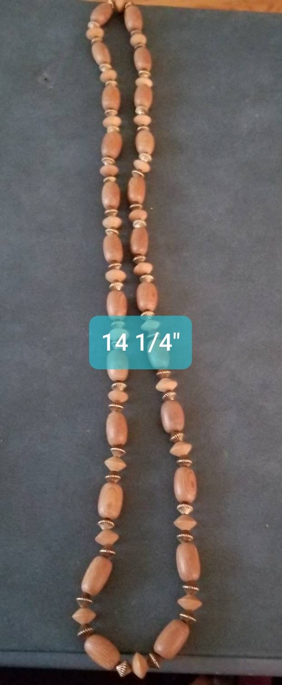 Vintage Assortment of Wooden Beaded Necklaces - image 4