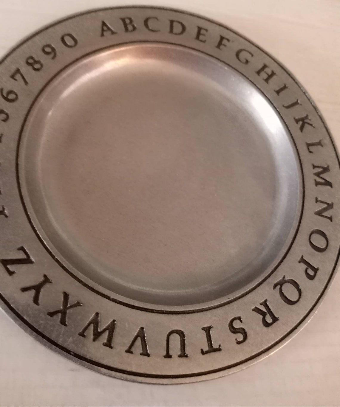 Vintage Carson Pewter Alphabet & Numbers Plate Etsy