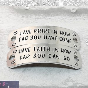 Have Pride Have Faith Trainer Tags, Gift for a Runner's shoe laces
