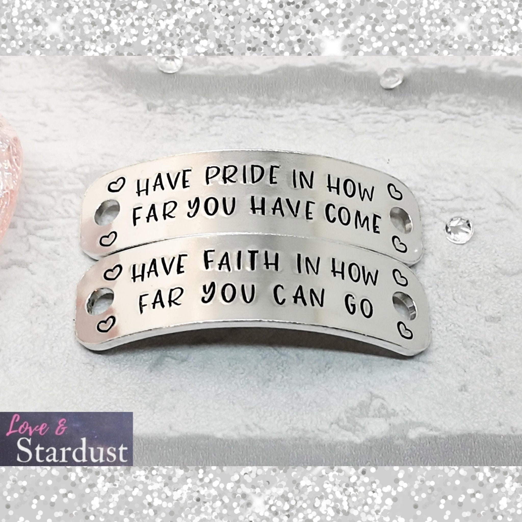 Have Pride Have Faith Trainer Tags, Gift for a Runner's shoe laces
