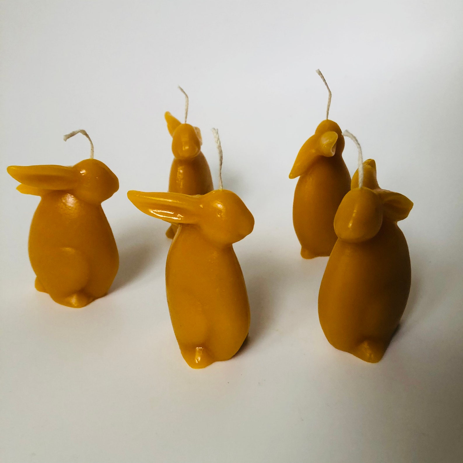 RABBIT BUNNY Candles 100 Pure Beeswax Etsy