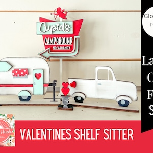Valentines Tiered Tray Set SVG File, Valentines Shelf Sitter, Glowforge Tiered Tray Set, Laser Cut File