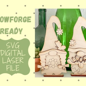 Gnomes SVG, Gnome File,  Glowforge SVG File, Digital Laser SVG