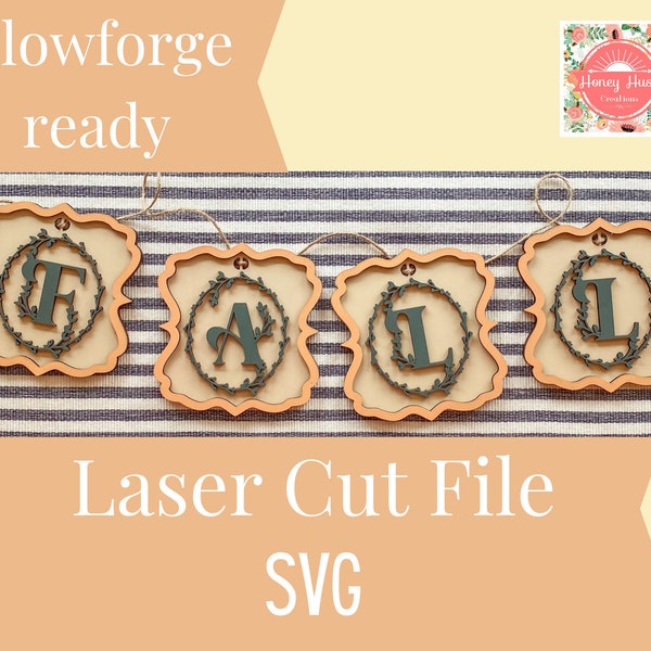 Fall Banner SVG, Fall Laser File,  Glowforge SVG File, Fall Decor