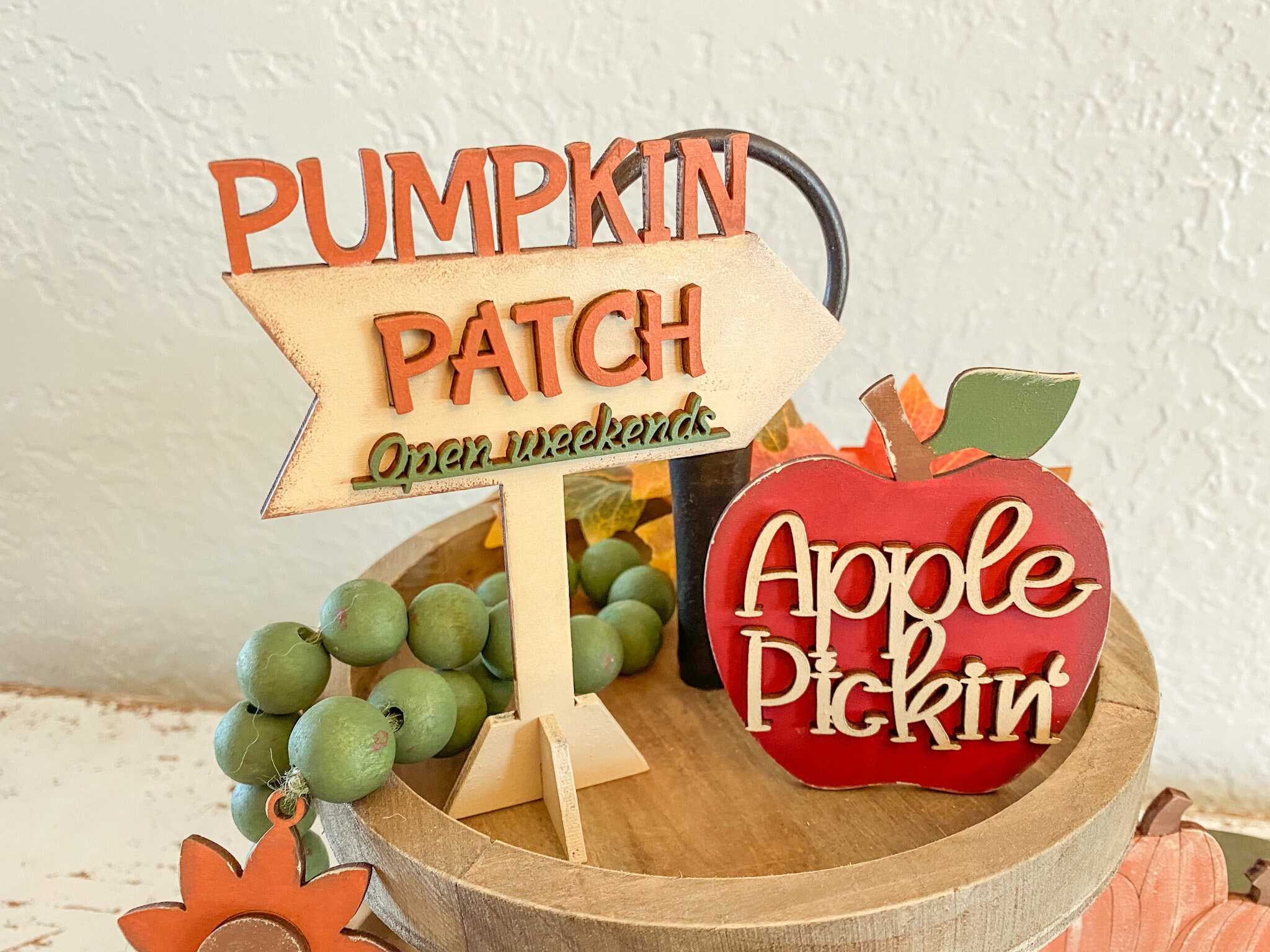 DIY Fall Tiered Tray Set Fall Themed Tiered Tray Decor Etsy