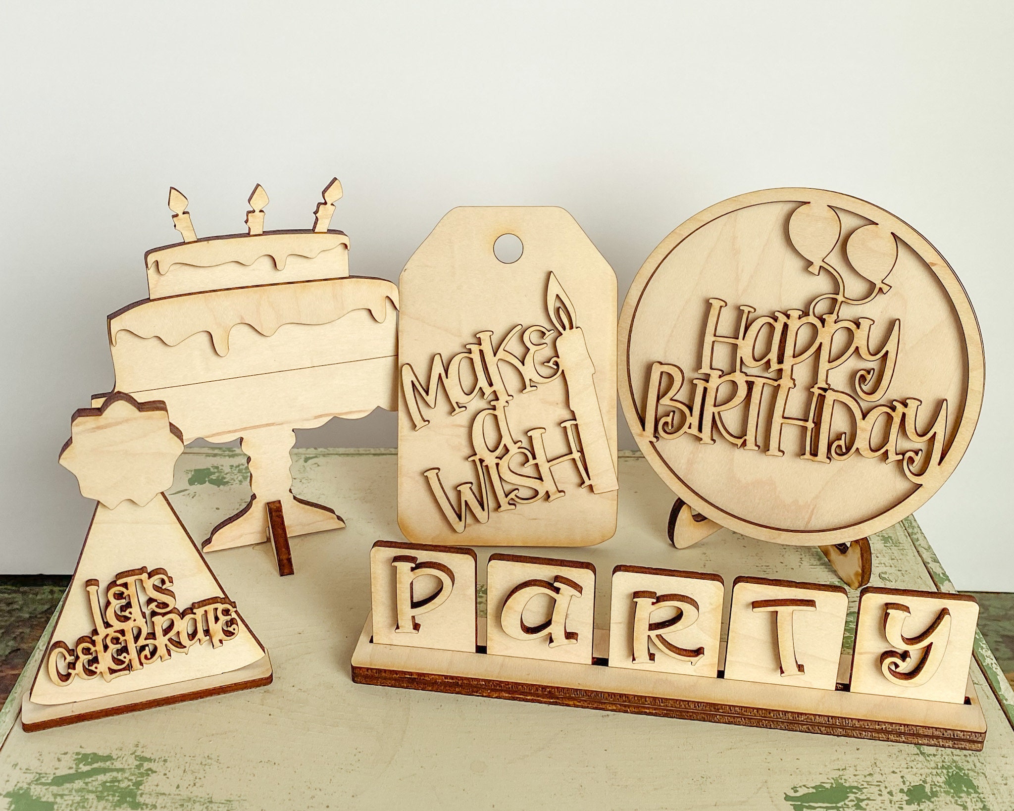 Tiered Tray Decor DIY Birthday Tiered Tray Set Birthday Day Etsy