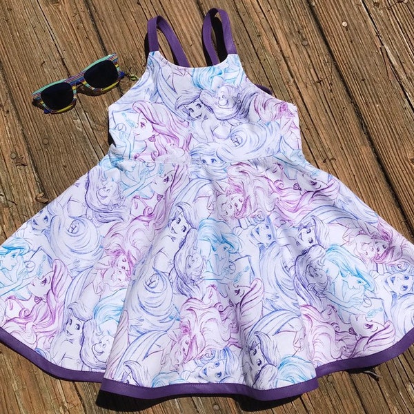 Ariel Dress | Little Mermaid Sundress | Disney Princess Dress | Mermaid Dress | Girls Mermaid Dress | Toddler Mermaid Dress LAST ONE!