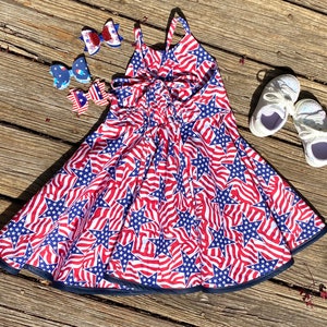 Patriotic Dress Patriotic Sundress Stars and Stripes Dress - Etsy