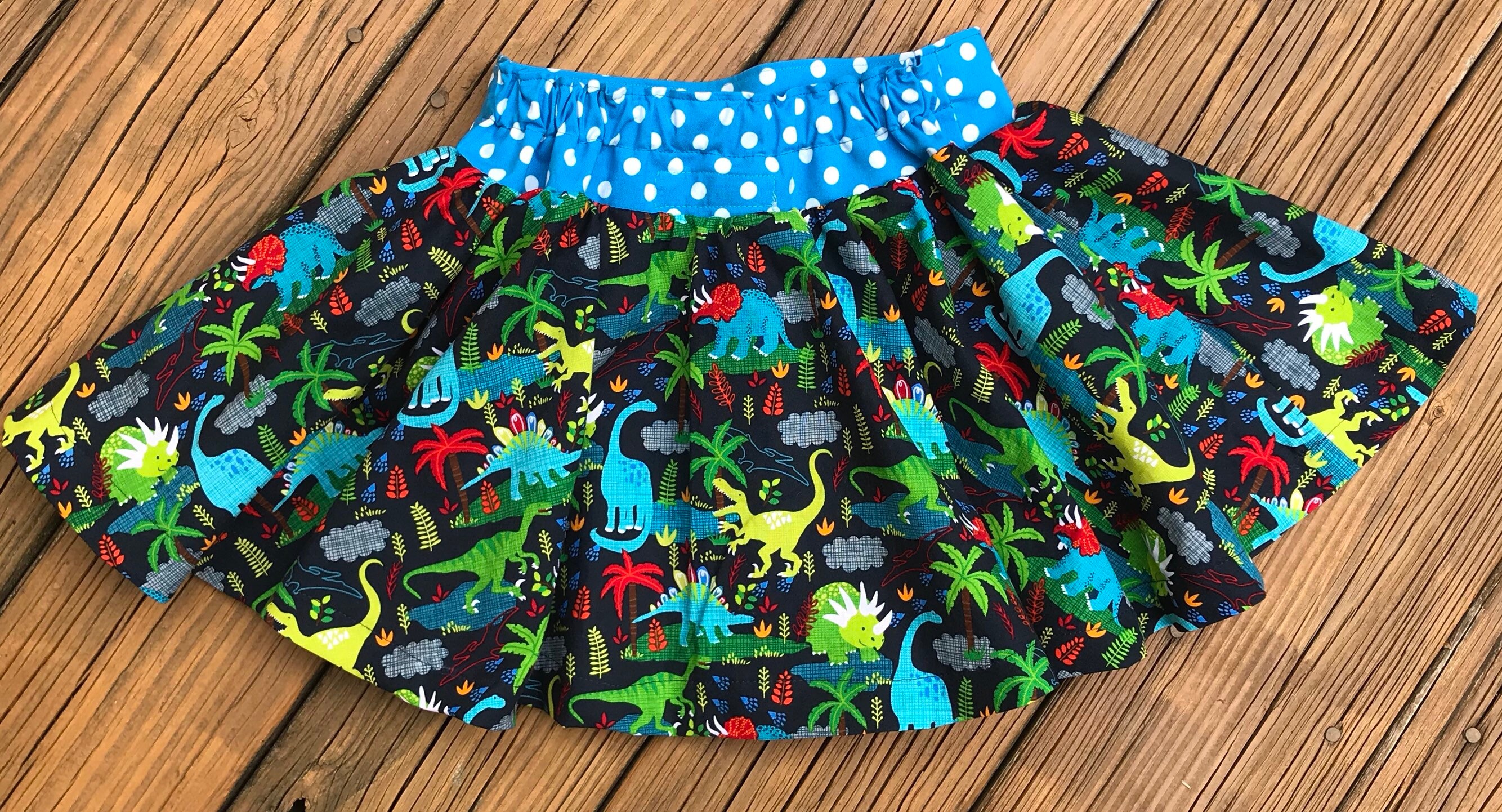 Dinosaur Skirt Dinosaur Twirl Skirt Dinosaur Circle Skirt Etsy