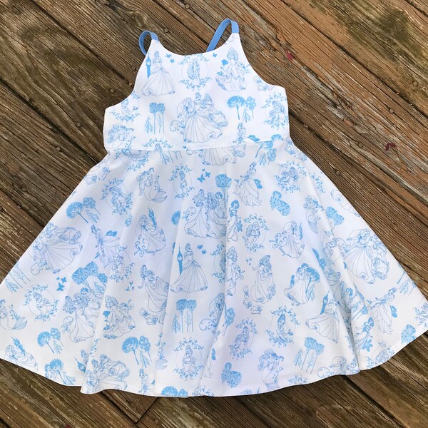 Disney Princess Dress | Disney Princess  Sundress | Ariel Dress | Belle Dress | Cinderella Dress | Rapunzel Dress | Tiana Dress