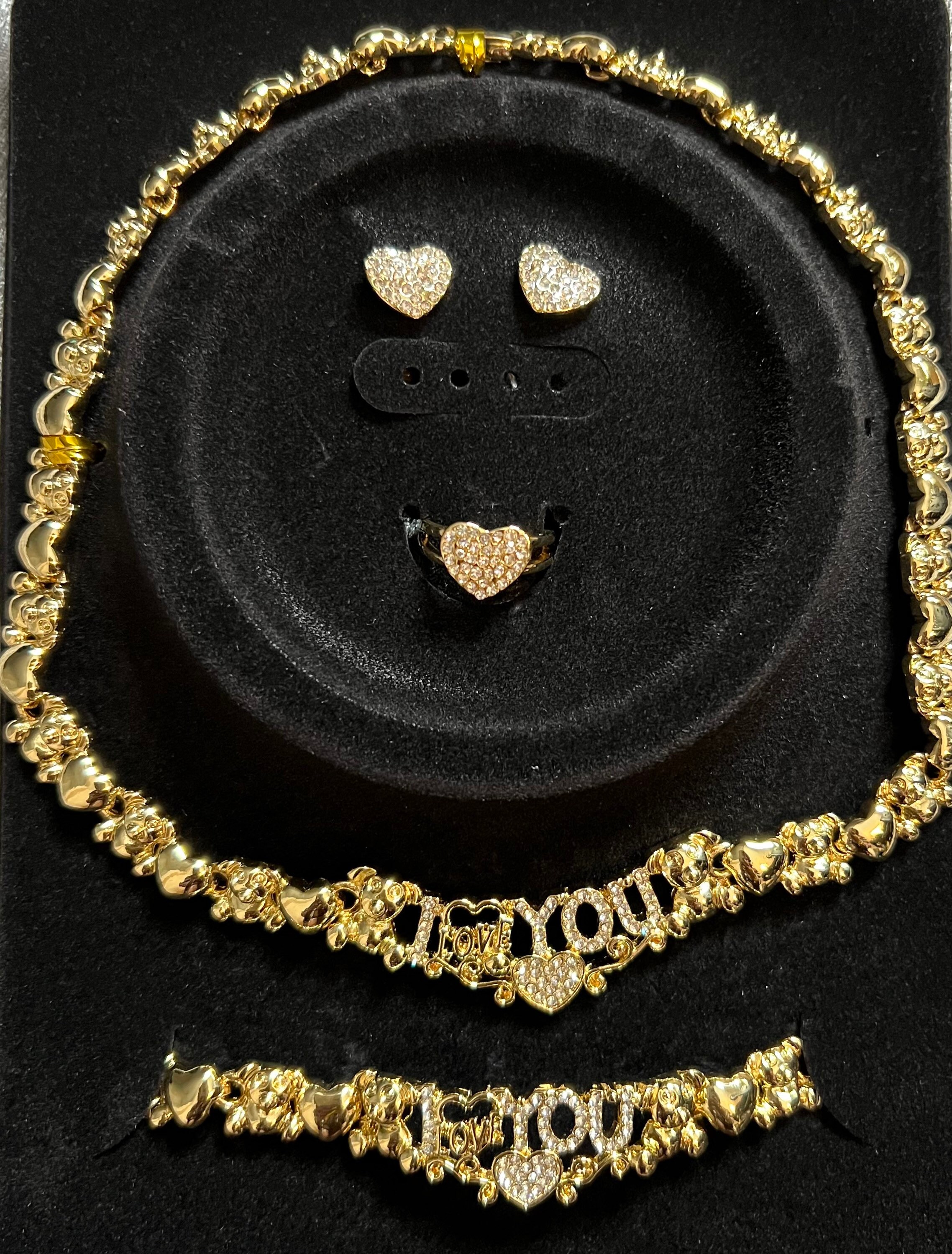 Xoxo Necklace Set Heart Necklace Love 