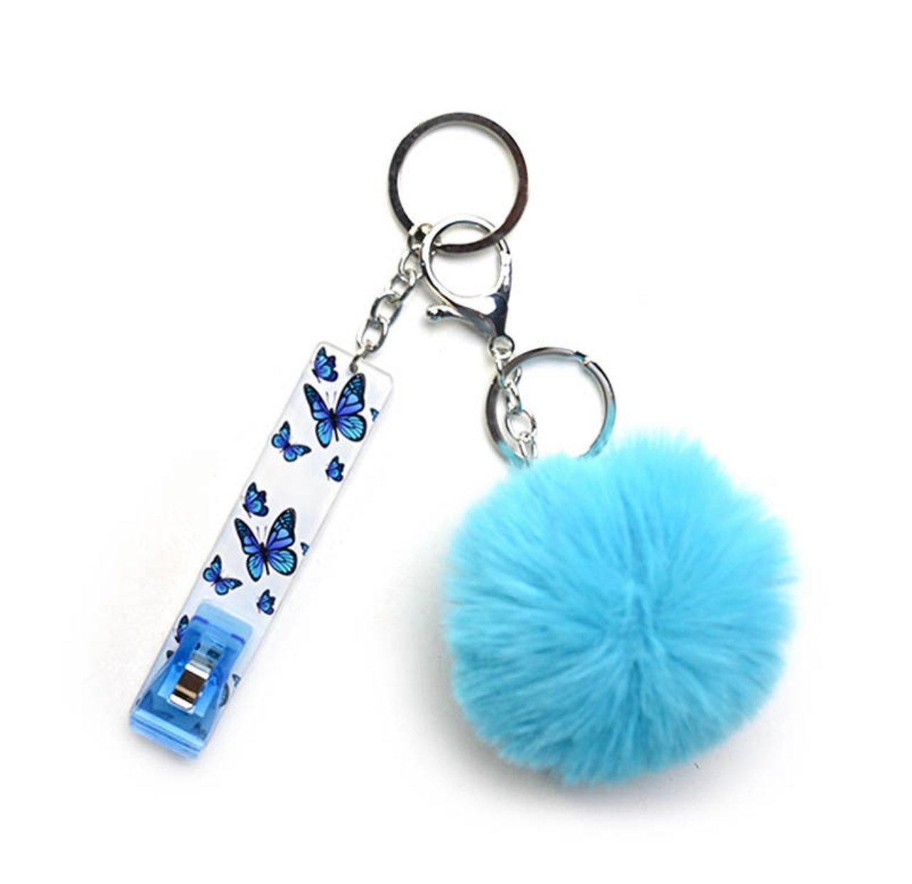New launched Puff ball Keychain Credit Bank ATM Card Clip Long Nail  Cigarette Holder Card Grabber For Long Nails Drop Shipping - AliExpress