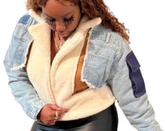 Half Denim Jacket - Etsy
