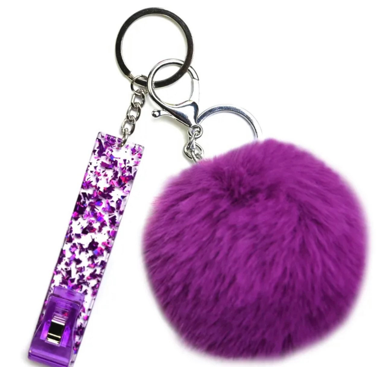 New launched Puff ball Keychain Credit Bank ATM Card Clip Long Nail  Cigarette Holder Card Grabber For Long Nails Drop Shipping - AliExpress