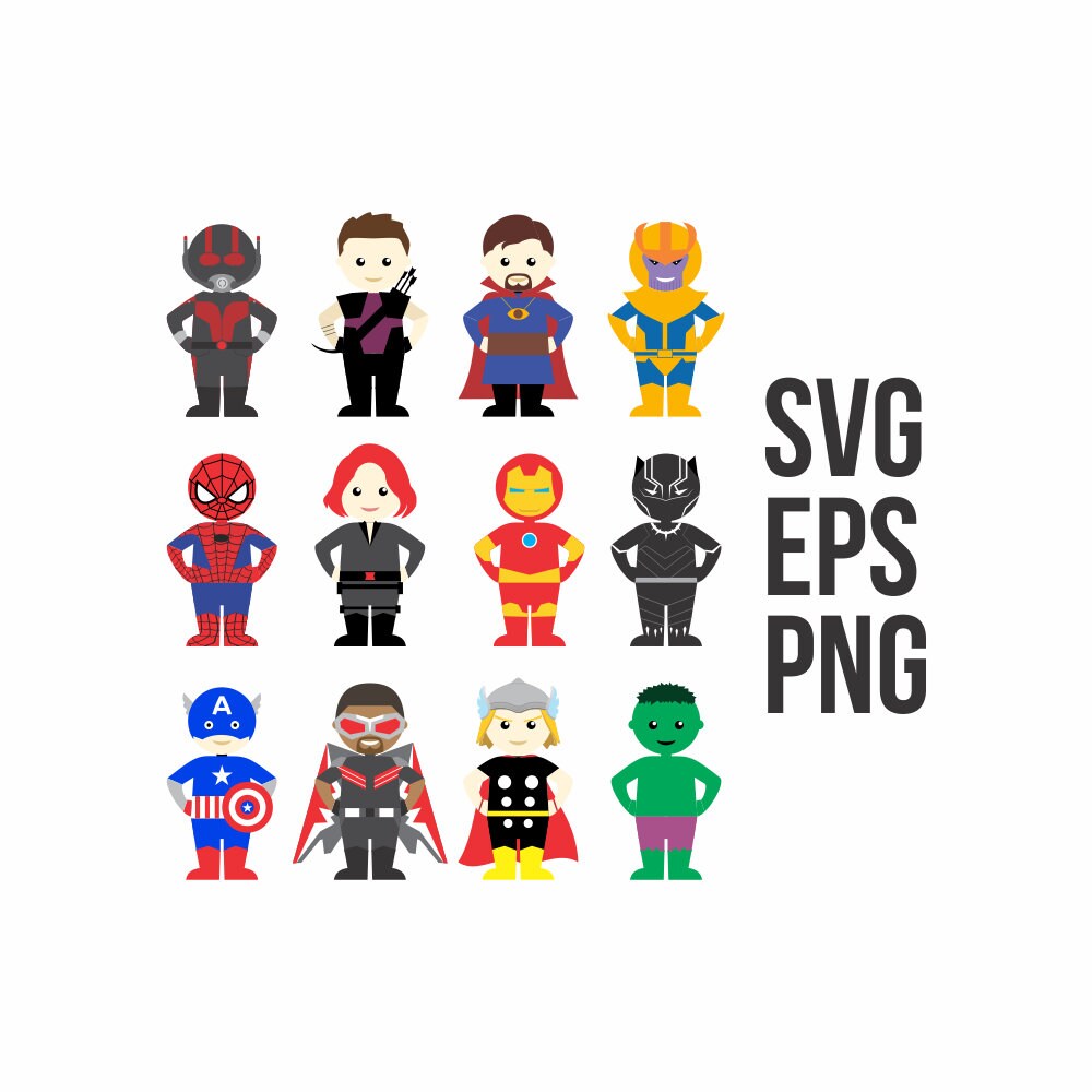 Download Superheroes Marvel Avengers SVG EPS PNG Infinity War Clip ...