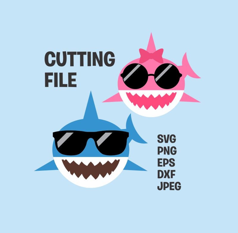 Download Baby Shark SVG Sunglasses Summer clip art Vector Clipart ...