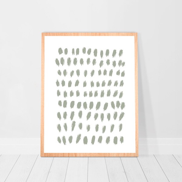 Sage Dots Print Wall art College Dorm decor Abstract Dots Art Dot Painting Boho Wall Decor Green Nursery Wall Art Gallery Wall Sage Wall Art