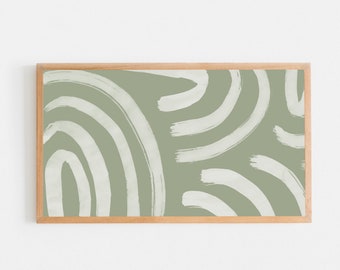 Abstrakcyjna zielona szałwia cyfrowa ramka Samsung Tv Art 4k Boho Digital Pobierz dla ramki TV boho art, 3840x2160 pikseli