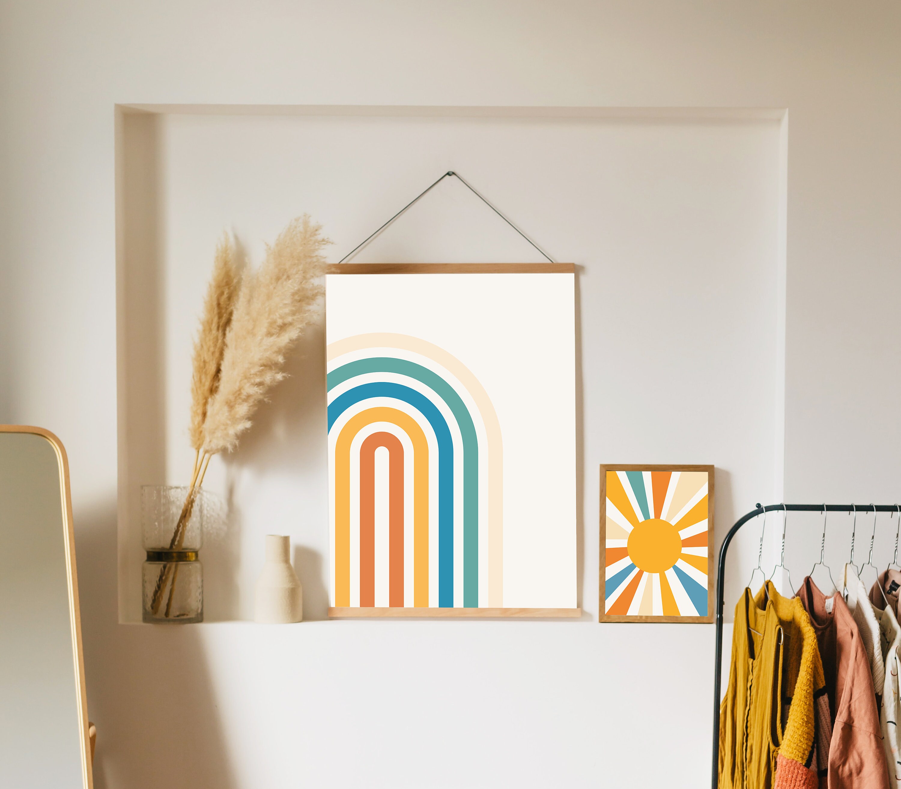 College Dorm decor Rainbow print Set of 2 prints Wall Decor Etsy