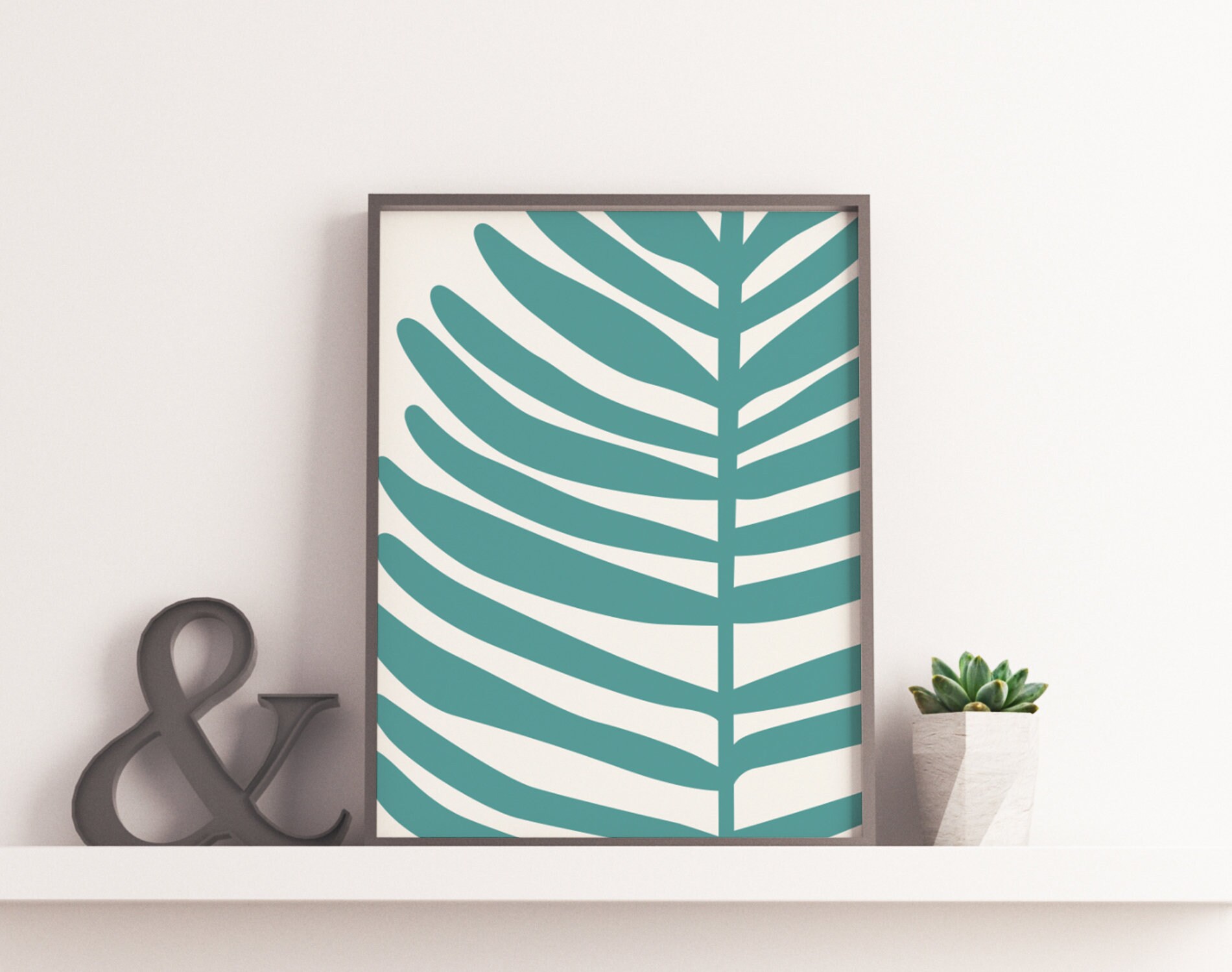 Teal abstract art color block Green Wall Print Poster Decor Etsy