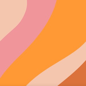 May include: Abstract background with wavy lines in shades of orange, pink, and brown.