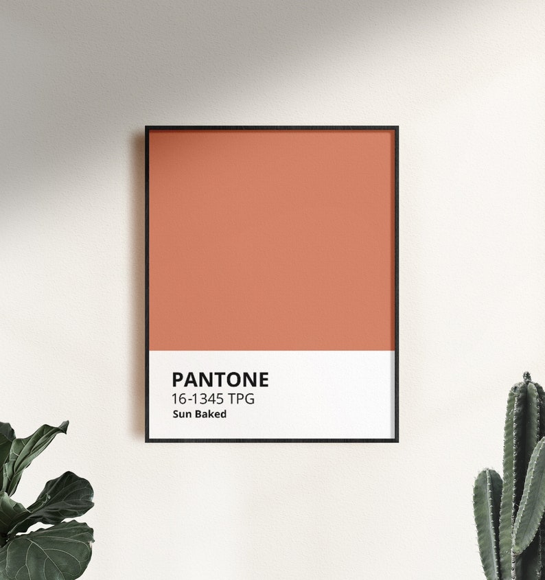 Pantone Color Burnt Orange Printable Wall Art Dorm Decor Etsy