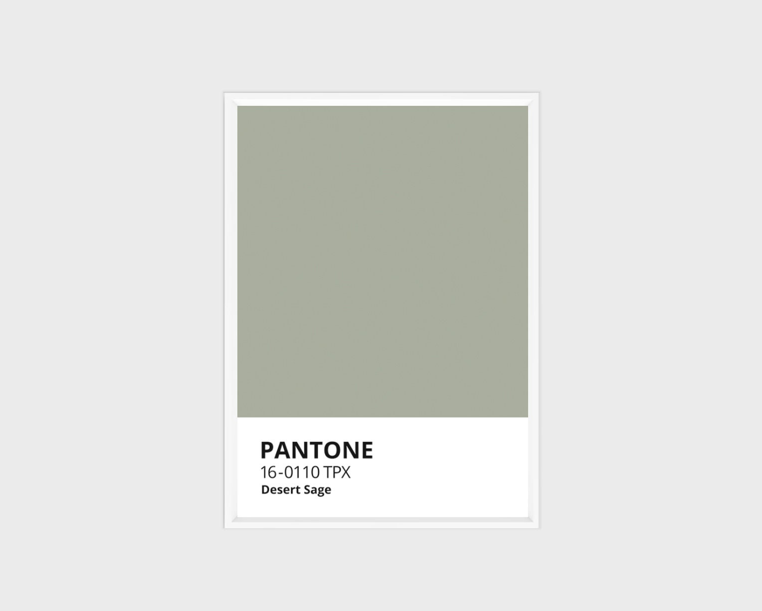 Pantone Sage Color Print Digital Download Sage Green Poster Etsy