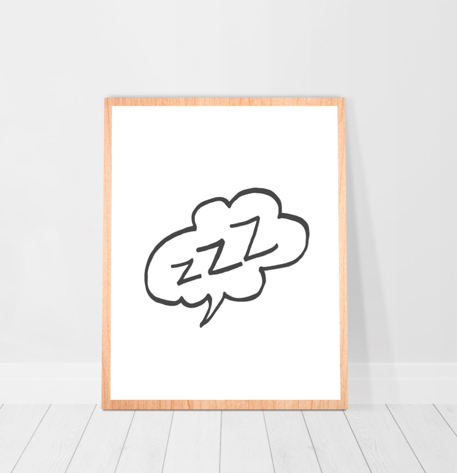 Zzz Wall Art Nursery Prints Above Bed Art Wall Decor Zzz Print Etsy