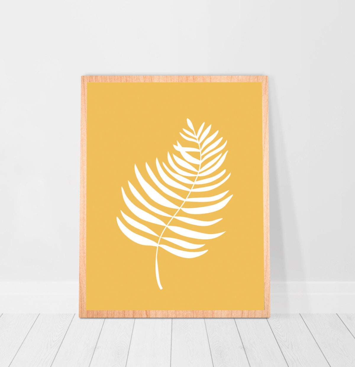 Mustard Yellow Wall Decor Leaf Boho Art Print Boho Nursery mid Etsy